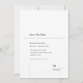 Modern Minimal Photo Wedding Save The Date Kaart (Achterkant)