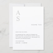 Modern Minimal Photo Wedding Thank You Card W Note Bedankkaart (Achterkant)
