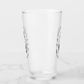 Modern Minimal Pill Monogram - Zwart Glas (Links)