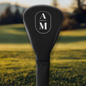 Modern Minimal Pill Monogram - Zwart Golfheadcover