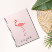 Modern Minimal Pink Flamingo Notitieboek