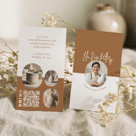 Modern Minimal Pottery Photo Collage Business Card Visitekaartje