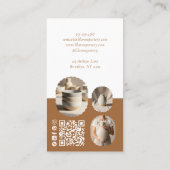 Modern Minimal Pottery Photo Collage Business Card Visitekaartje (Achterkant)