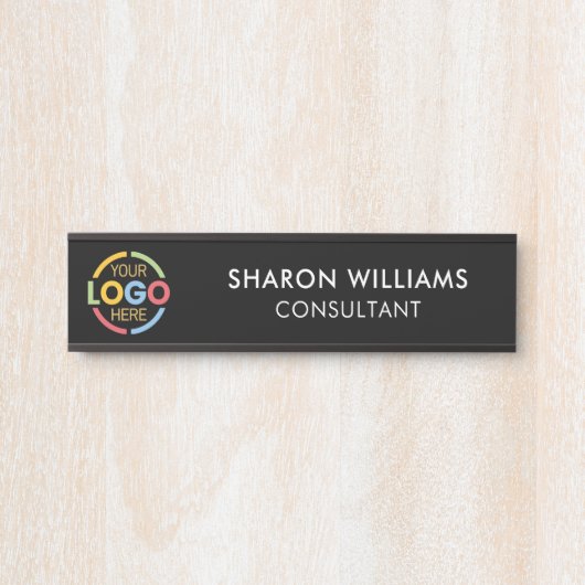 Modern Minimal Professional Custom Business Logo Deurbordje (Voorkant)