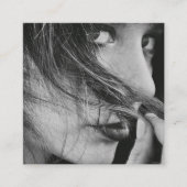 Modern Minimal Professional Photo Social QR Code Vierkante Visitekaartje (Voorkant)