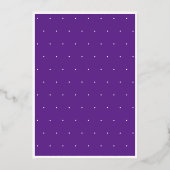 Modern Minimal Purple Fifty & Fabulous Birthday Folie Uitnodiging (Achterkant)