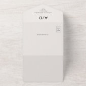 Modern Minimal QR All-in-One Wedding Invitation All In One Uitnodiging (Buitenkant)