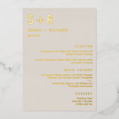 Modern Minimal REAL FOLIE Elegant Menu Kaart (Voorkant)