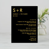 Modern Minimal REAL FOLIE Elegant Menu Kaart (Staand Voorkant)