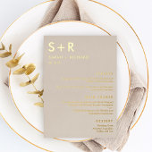 Modern Minimal REAL FOLIE Elegant Menu Kaart