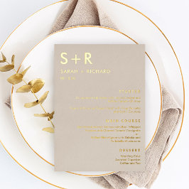 Modern Minimal REAL FOLIE Elegant Menu Kaart