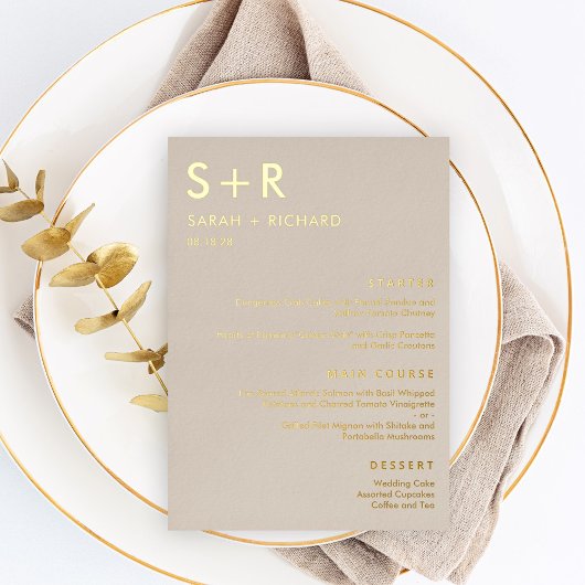 Modern Minimal REAL FOLIE Elegant Menu Kaart