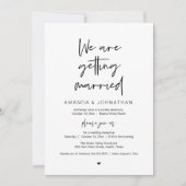 Modern Minimal Reception, We are getting married Kaart (Voorkant)