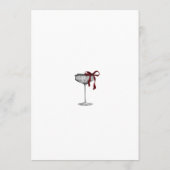 Modern Minimal Red Burgundy Bow Birthday Kaart (Achterkant)