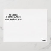 Modern Minimal Red Elegant Cheers naar 2024 Folie Feestdagen Briefkaart (Achterkant)