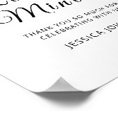 Modern Minimal Retirement Party voorkeursteken Poster (Hoek)