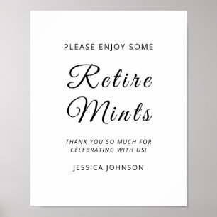 Modern Minimal Retirement Party voorkeursteken Poster