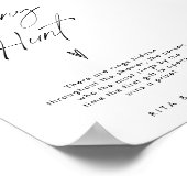 Modern Minimal Ring Hunt Vrijgezellenfeest Game Si Poster (Hoek)