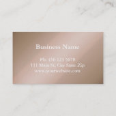 Modern Minimal Roos Gouden Cirkel Wit Monogram Visitekaartje (Achterkant)