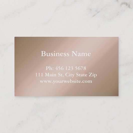 Modern Minimal Roos Gouden Cirkel Wit Monogram Visitekaartje (Achterkant)