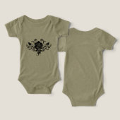 Modern Minimal Rose Mark Infant Tee (Ontwerp Voorkant & Achterkant)