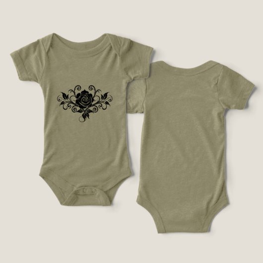 Modern Minimal Rose Mark Infant Tee (Ontwerp Voorkant & Achterkant)