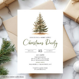 Modern Minimal Sage Beige Christmas Party  Kaart