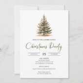 Modern Minimal Sage Beige Christmas Party Kaart (Voorkant)