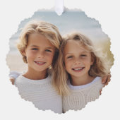 Modern Minimal Sage Green - Kerst 3 Foto Ornament Kaart (Voorkant)