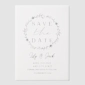 Modern Minimal Save the Date, Minimal Simple Vellum Uitnodigingen (Voorkant)