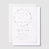 Modern Minimal Save the Date, Minimal Simple Vellum Uitnodigingen (Offset)