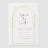 Modern Minimal Save the Date, Minimal Simple Vellum Uitnodigingen (Voorkant)