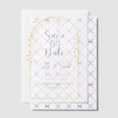Modern Minimal Save the Date, Minimal Simple Vellum Uitnodigingen (Offset (Uitnodiging))