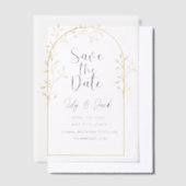Modern Minimal Save the Date, Minimal Simple Vellum Uitnodigingen (Offset)