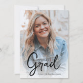 Modern Minimal Script Afstuderen Foto Aankondiging (Voorkant)