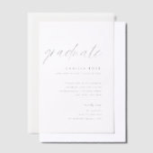 Modern Minimal Script-Afstuderen partij Vellum Uitnodigingen (Offset)