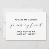Modern Minimal Script Bridesmaid Proposal Kaart (Voorkant)