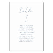 Modern Minimal Script Dusty Blue Wedding Kaart (Achterkant)