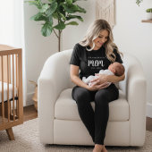 Modern Minimal Script Established Mom Custom Name T-shirt
