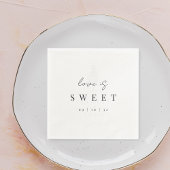 Modern Minimal Script Love is Sweet Wedding Servet