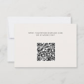 Modern Minimal Script Trouw-RSVP met Stripe abc Notitiekaartje (Achterkant)