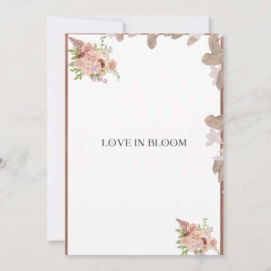 Modern Minimal Script Wedding Invitation – Emma & Kaart (Achterkant)