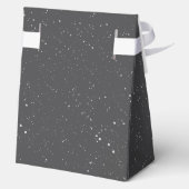 Modern Minimal Silver Bow Winter Snow Baby Shower  Bedankdoosjes (Achterkant)