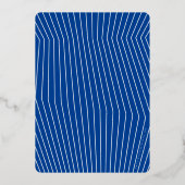 MODERN MINIMAL simpele 30ste verjaardag blauw Folie Uitnodiging (Achterkant)