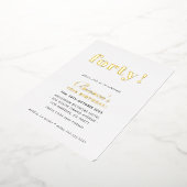 MODERN MINIMAL simpele chic veertigjarig goud Folie Uitnodiging (Gedraaid)