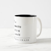 Modern Minimal Simple Friendship Bruidsmeisje Gift Tweekleurige Koffiemok (Voorkant rechts)
