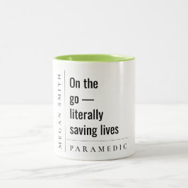 Modern Minimal Simple Motivatie Paramedic Gift Tweekleurige Koffiemok