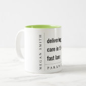 Modern Minimal Simple Motivatie Paramedic Gift Tweekleurige Koffiemok (Voorkant links)