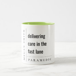 Modern Minimal Simple Motivatie Paramedic Gift Tweekleurige Koffiemok