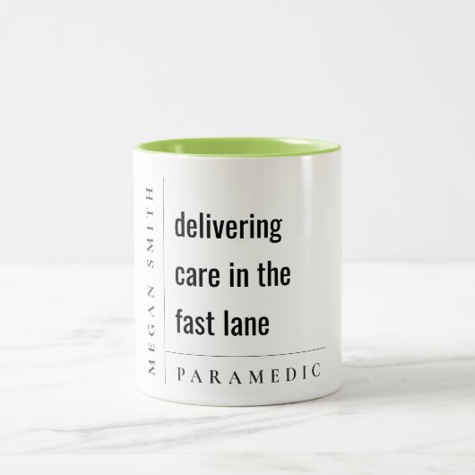 Modern Minimal Simple Motivatie Paramedic Gift Tweekleurige Koffiemok (Center)